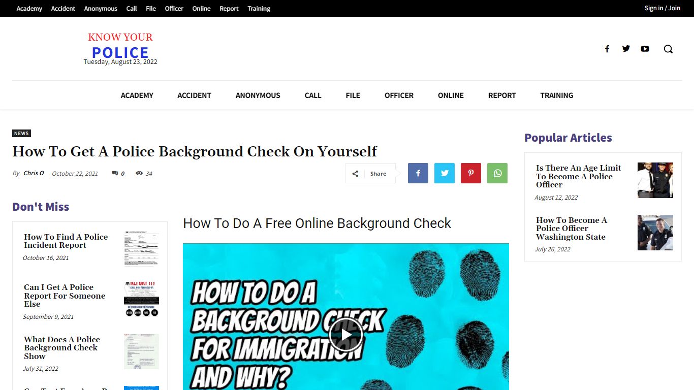 How To Get A Police Background Check On Yourself